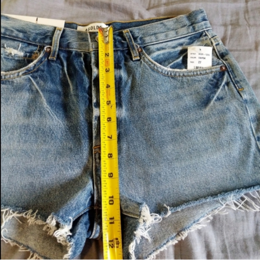 Agolde Parker Denim Jeans Shorts Swapmeet Dark - Picture 5 of 11
